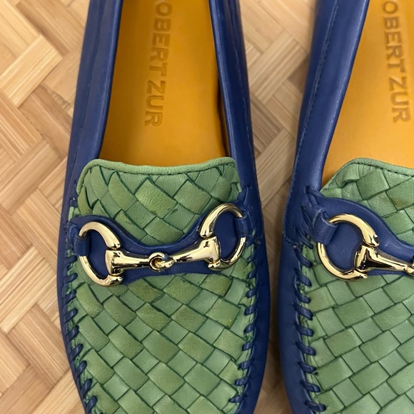 Robert Zur Women’s Loafers in Blue and Green - Picture 2 of 6
